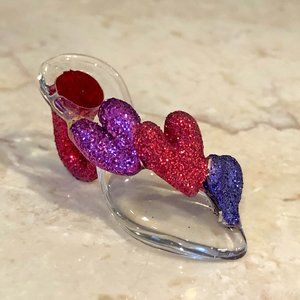 💙 Three Hearts Mini Glass Heel 💜